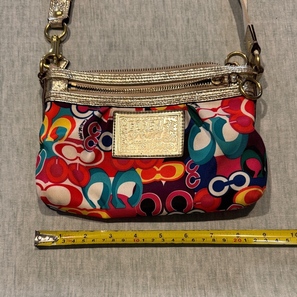 Coach Multicolor Crossbody Bag with Silver Details - Picture 12 of 14